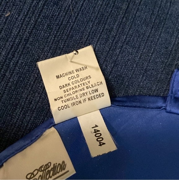 Vintage MED The Lingerie Collection Teddy Nightie Gown Silk Royal Blue M - Picture 5 of 11